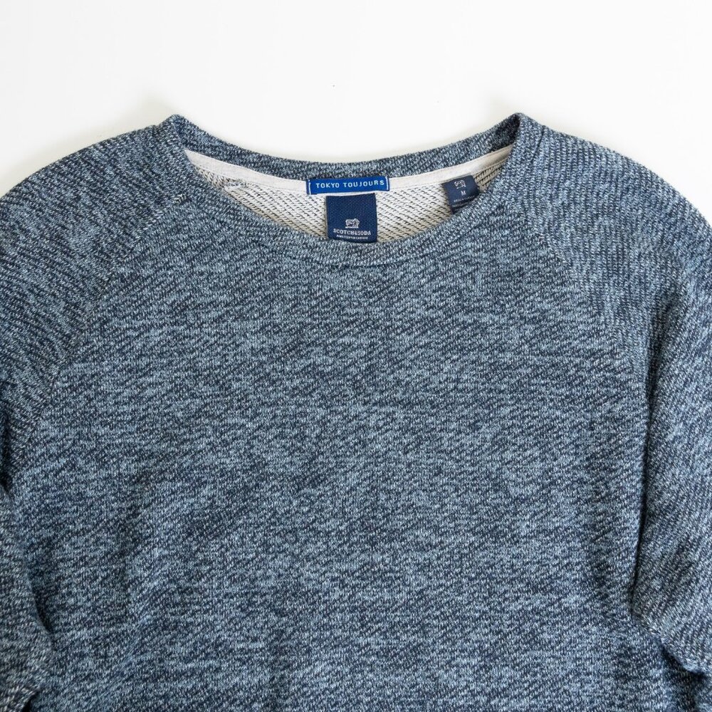 Scotch & Soda Sweatshirt Heathered Blue Tokyo Toujours - Picture 4 of 13